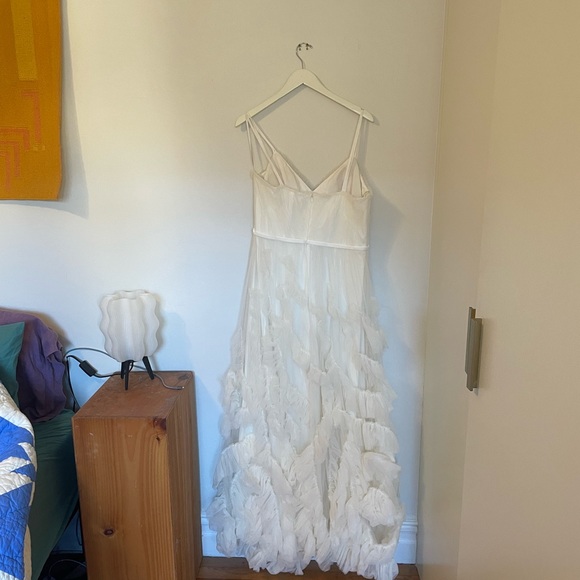 -BHLDN Marchesa Notte Greer Wedding Dress Gown 12 (unaltered) EUC Ivory - Picture 3 of 8